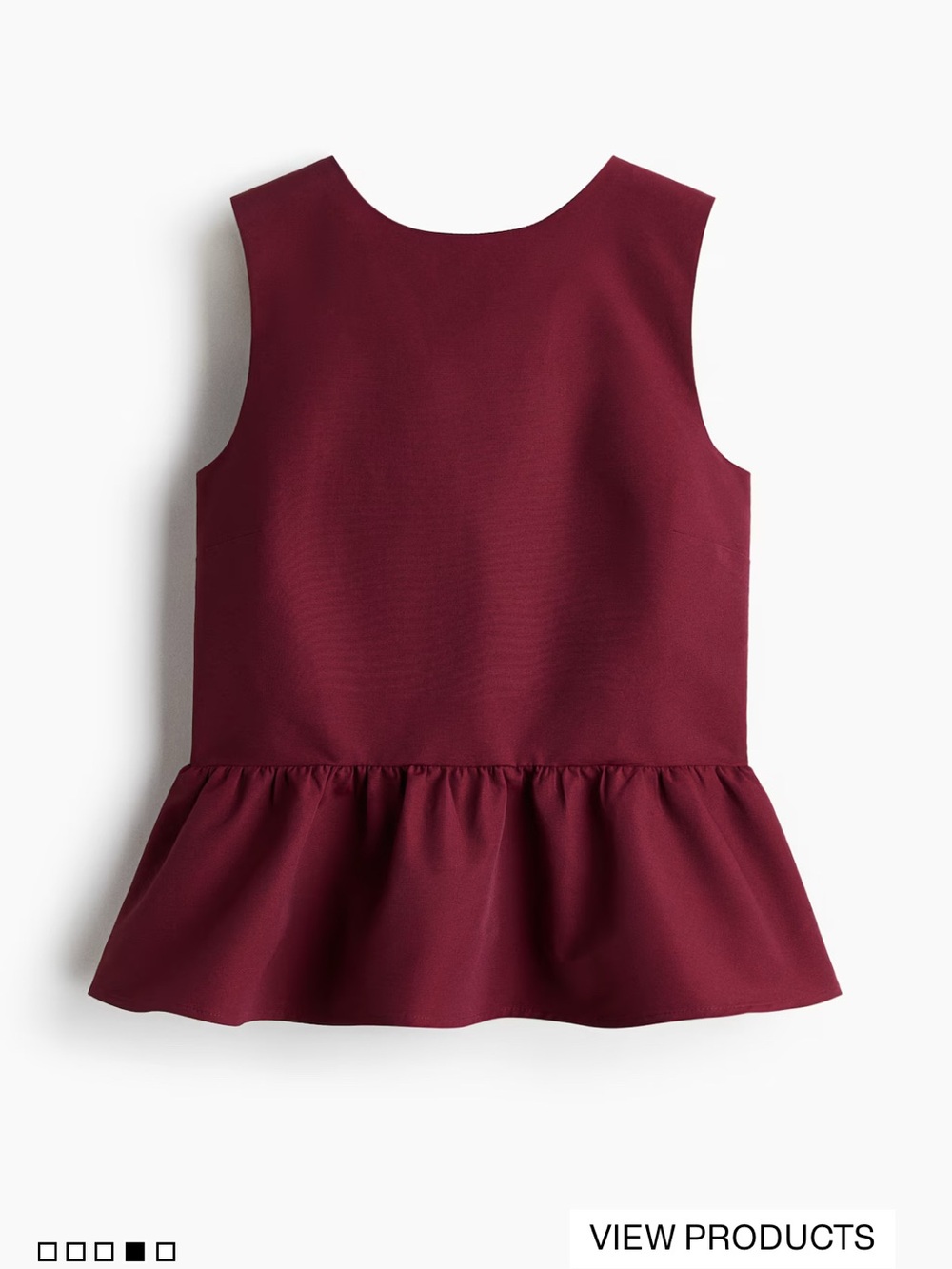 Tie-Detail Peplum Top